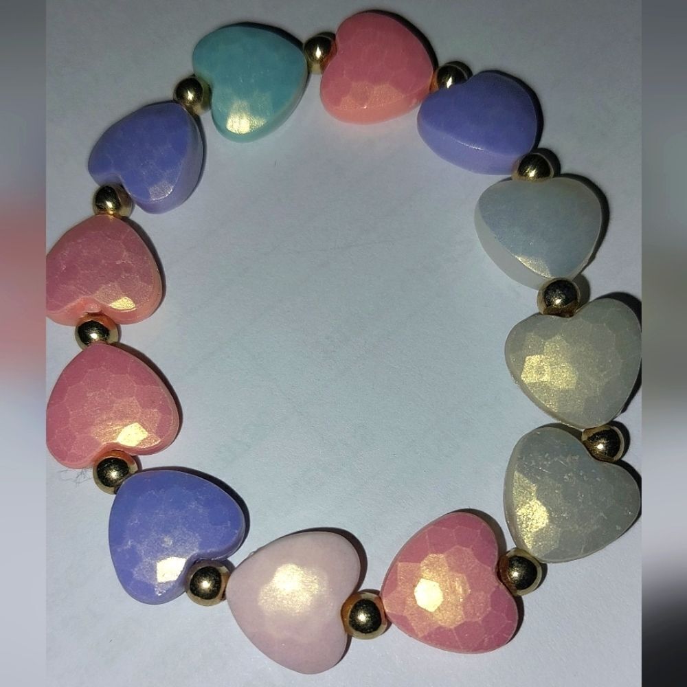 Girls Beaded Acrylic Colorful  Bracelet - Picture 9 of 9